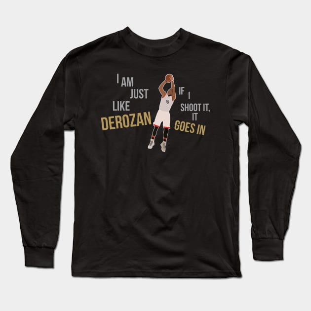 Demar Derozan Long Sleeve T-Shirt by xavierjfong